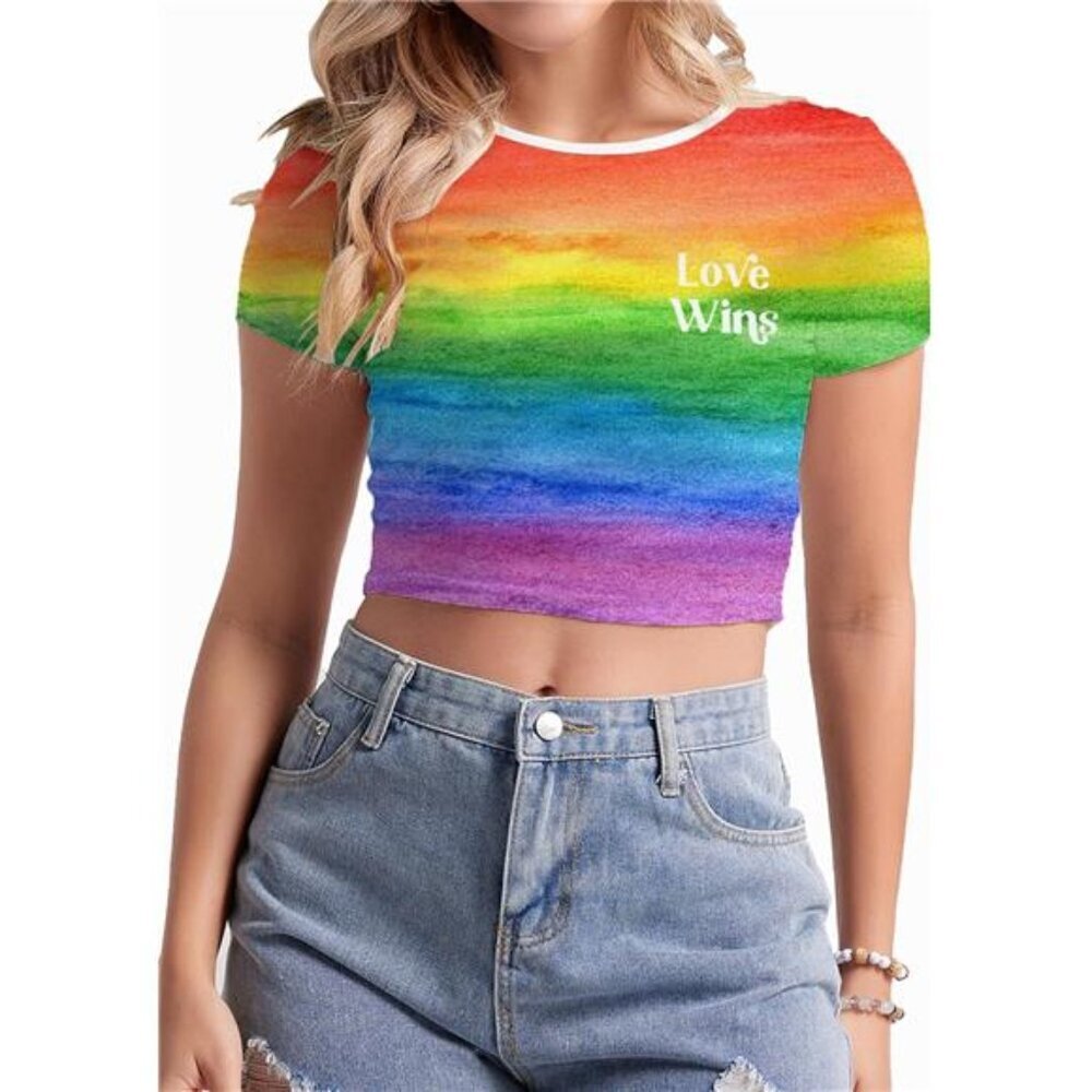 Crew Neck Short Sleeve Fit Tee Y2k Women's Streetwear Cropped Top Summer Cropped